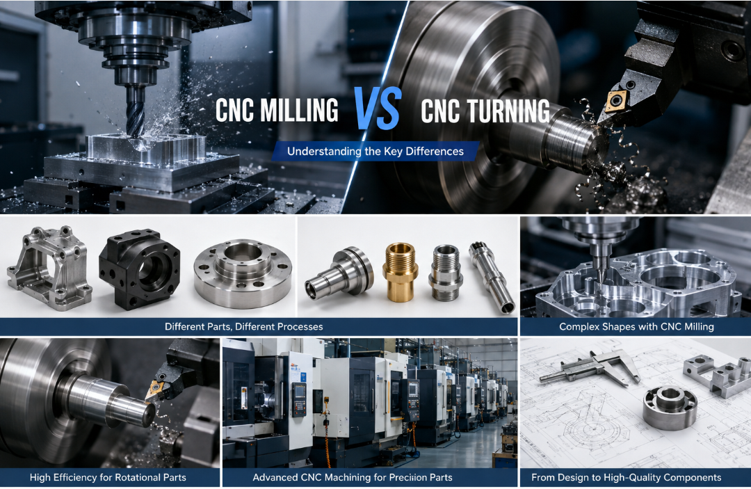 Wat zijn de verschillen tussen CNC-frezen en CNC-draaien?
